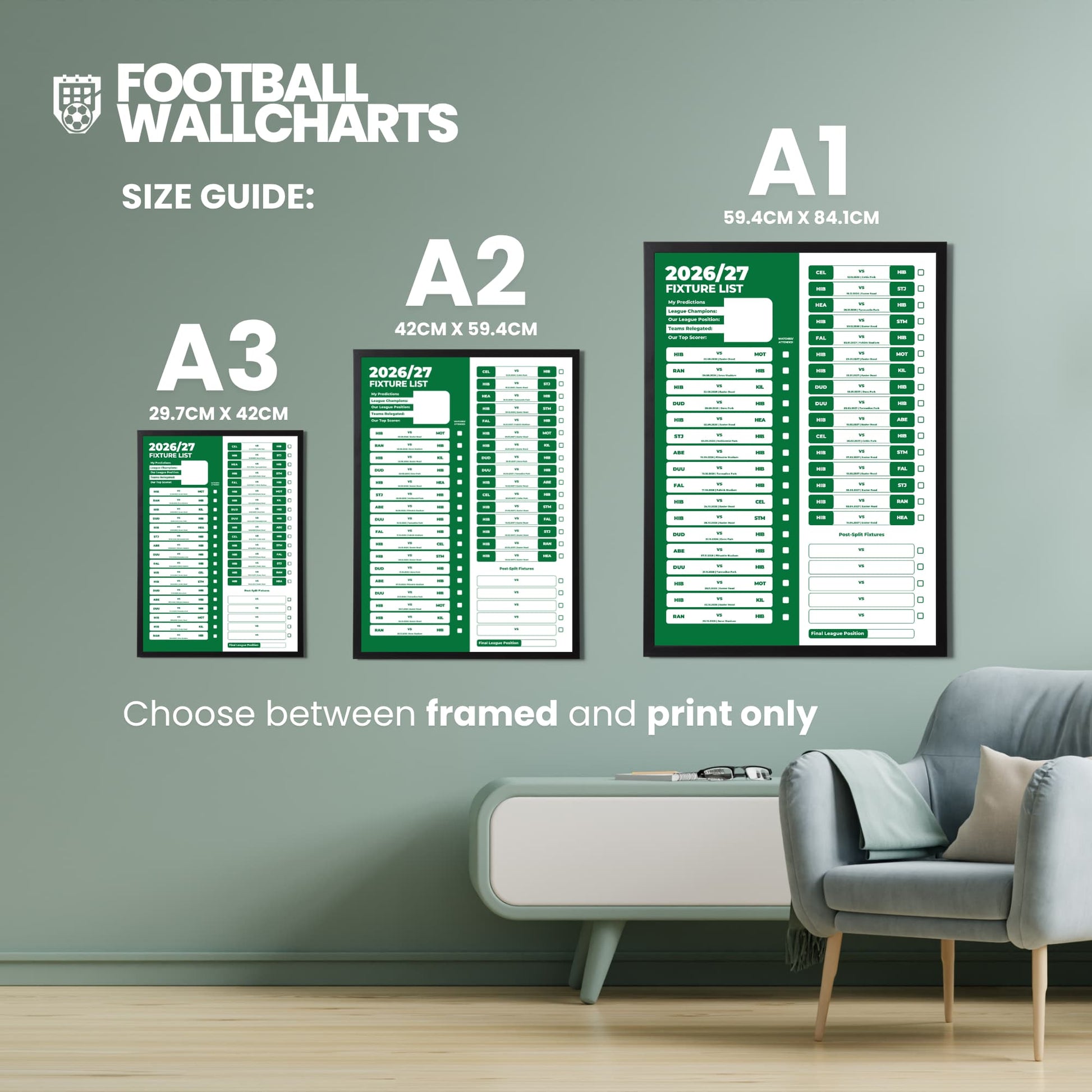 Hibernian — Size Chart