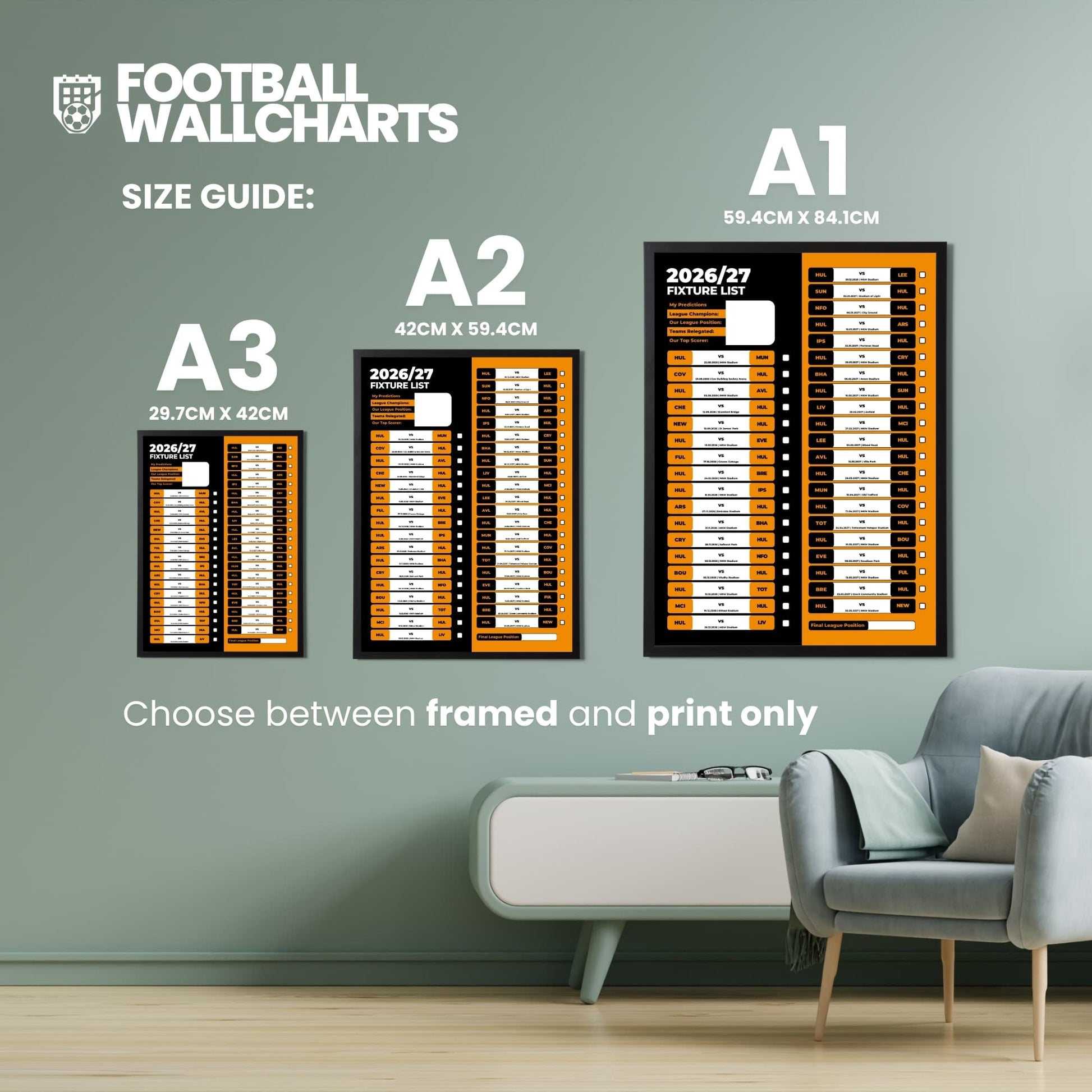 Hull City — Size Chart