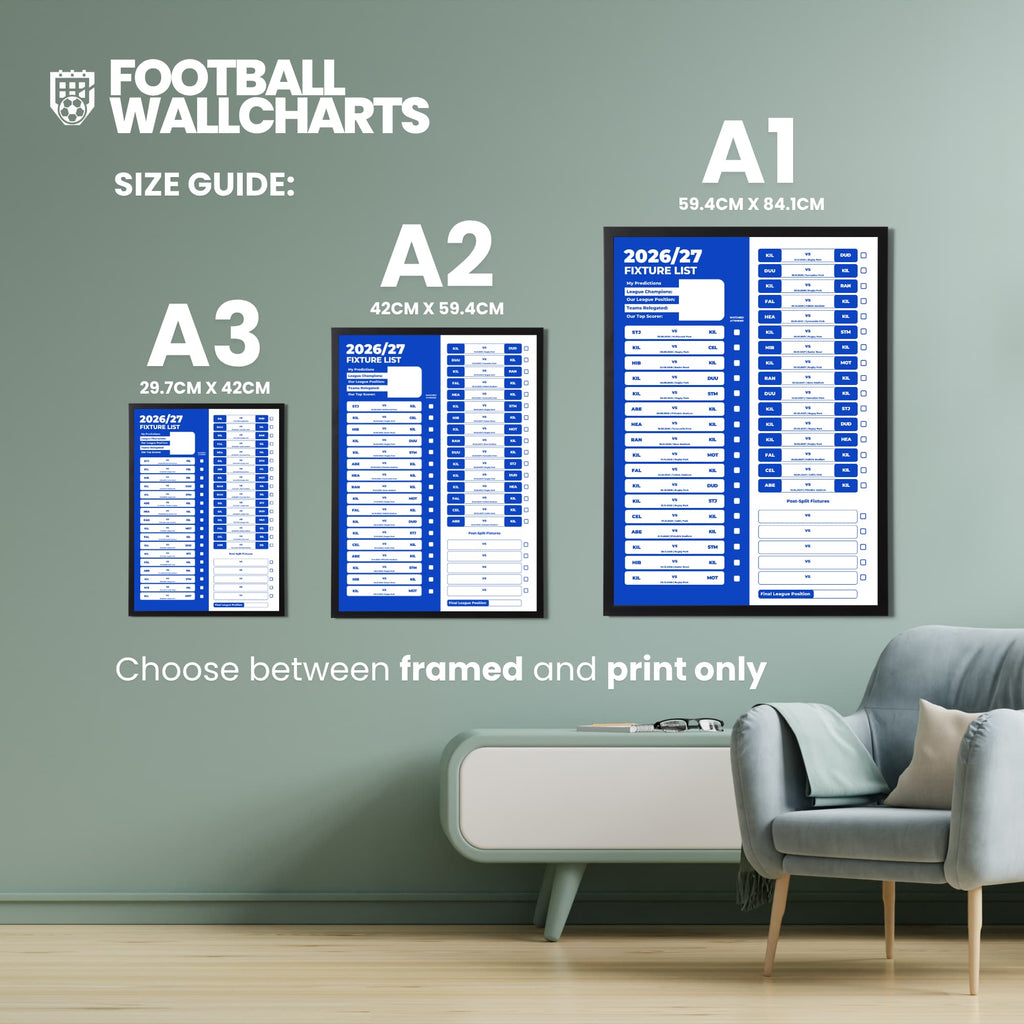 Kilmarnock — Size Chart