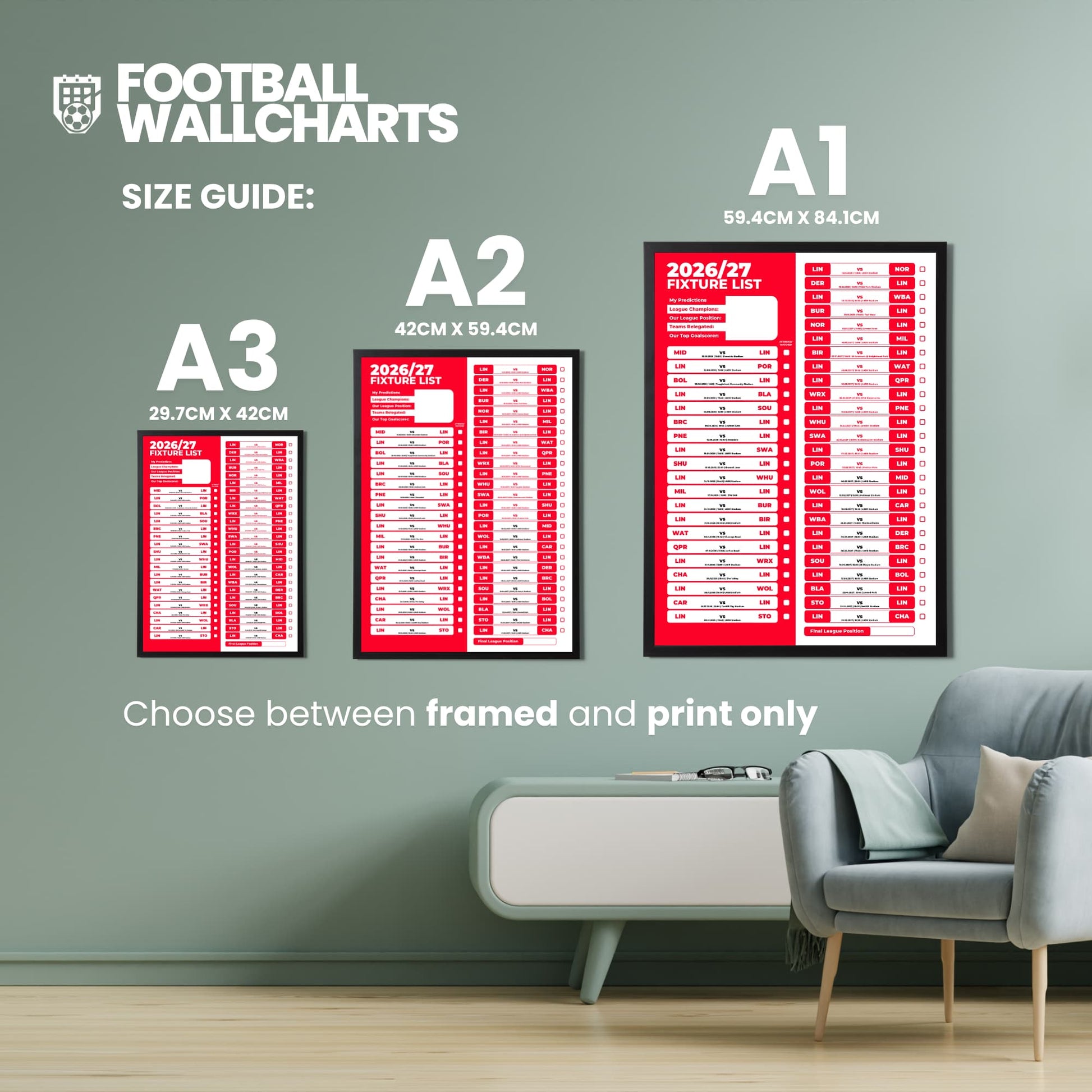 Lincoln City — Size Chart