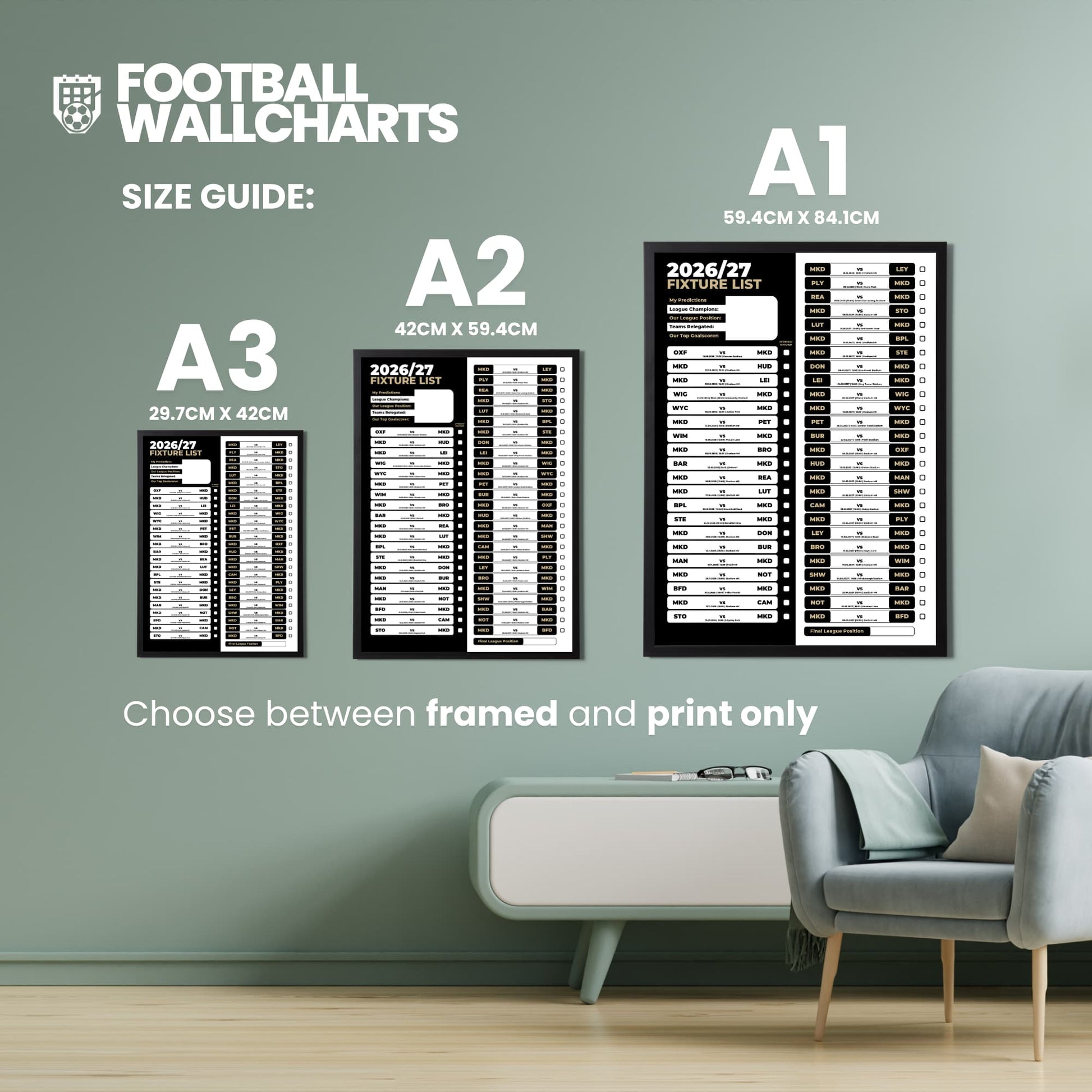MK Dons — Size Chart