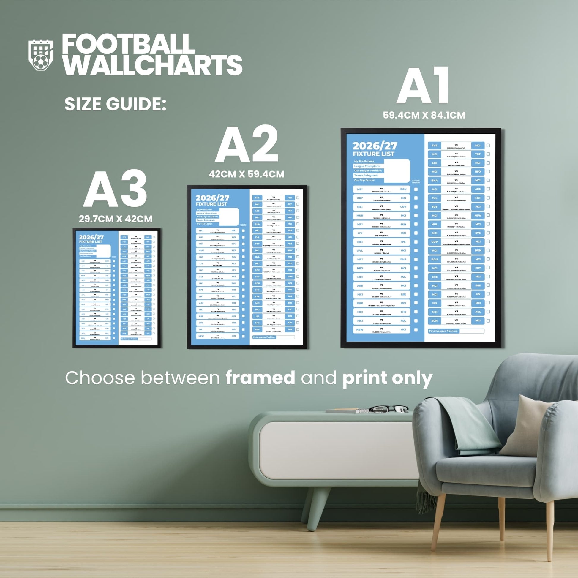 Manchester City — Size Chart