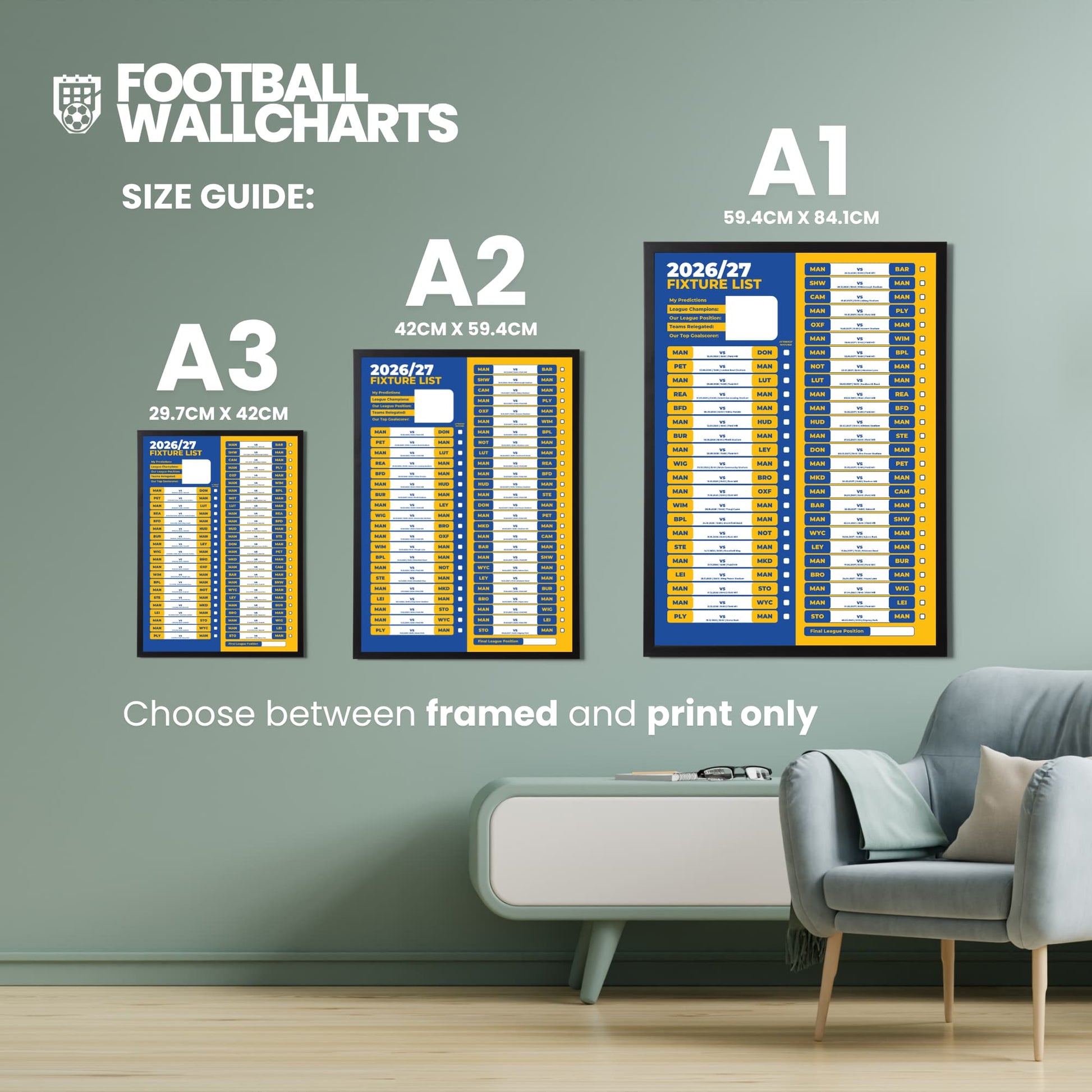 Mansfield Town — Size Chart