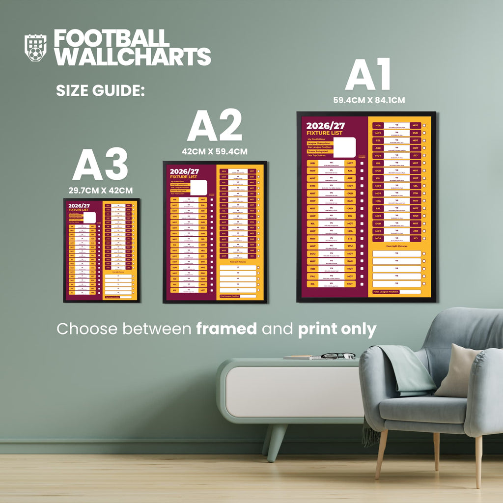 Motherwell — Size Chart