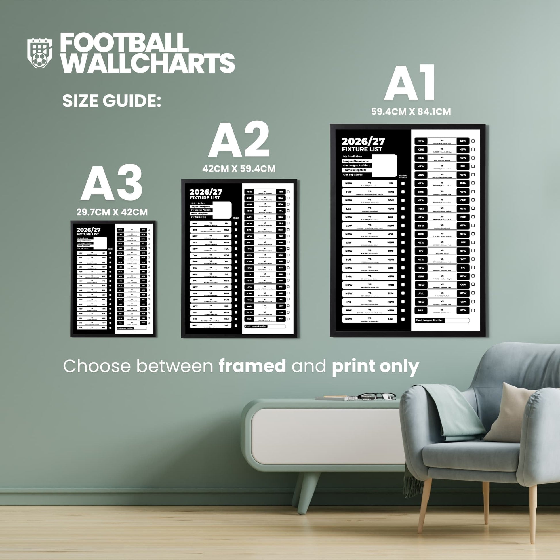 Newcastle United — Size Chart