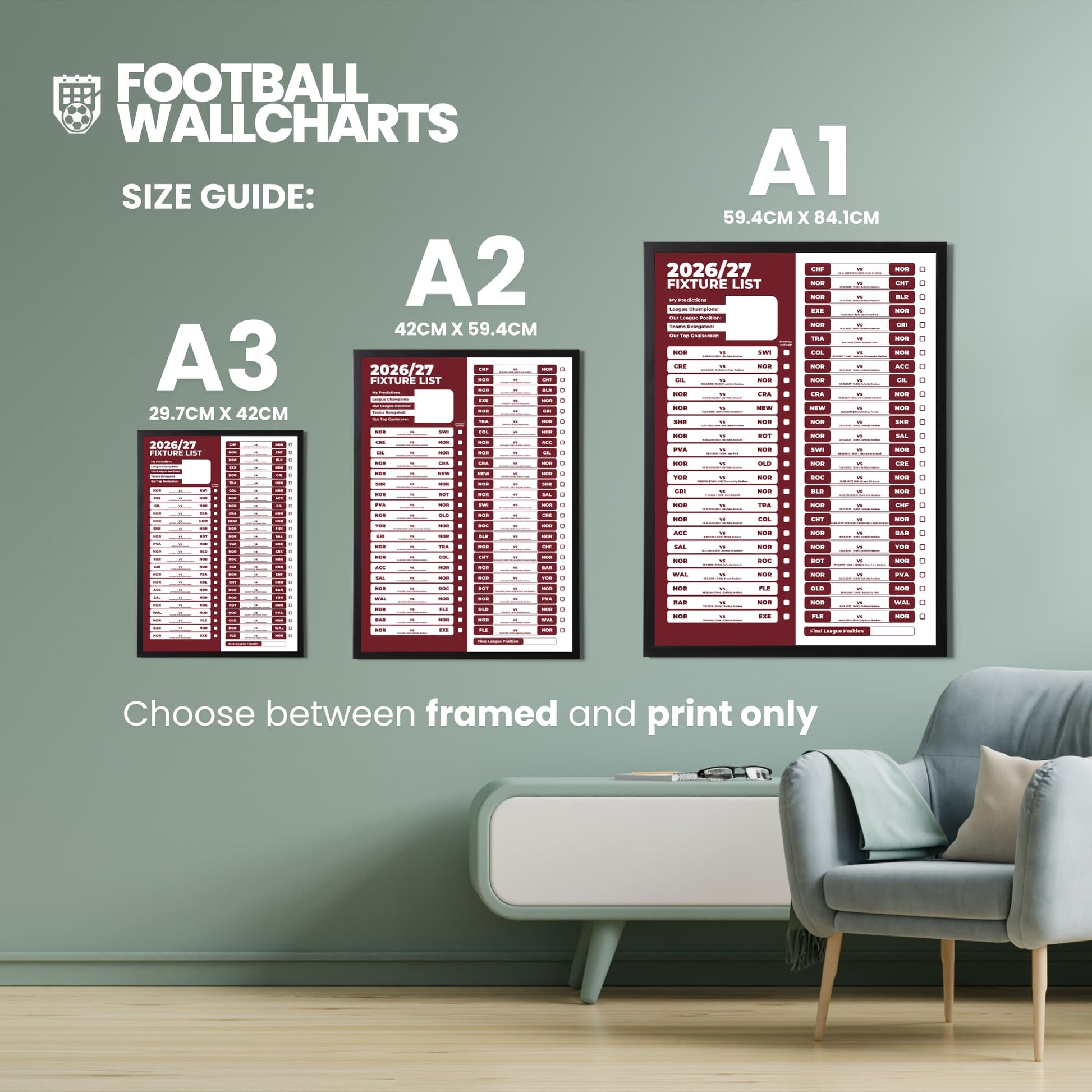 Northampton Town — Size Chart