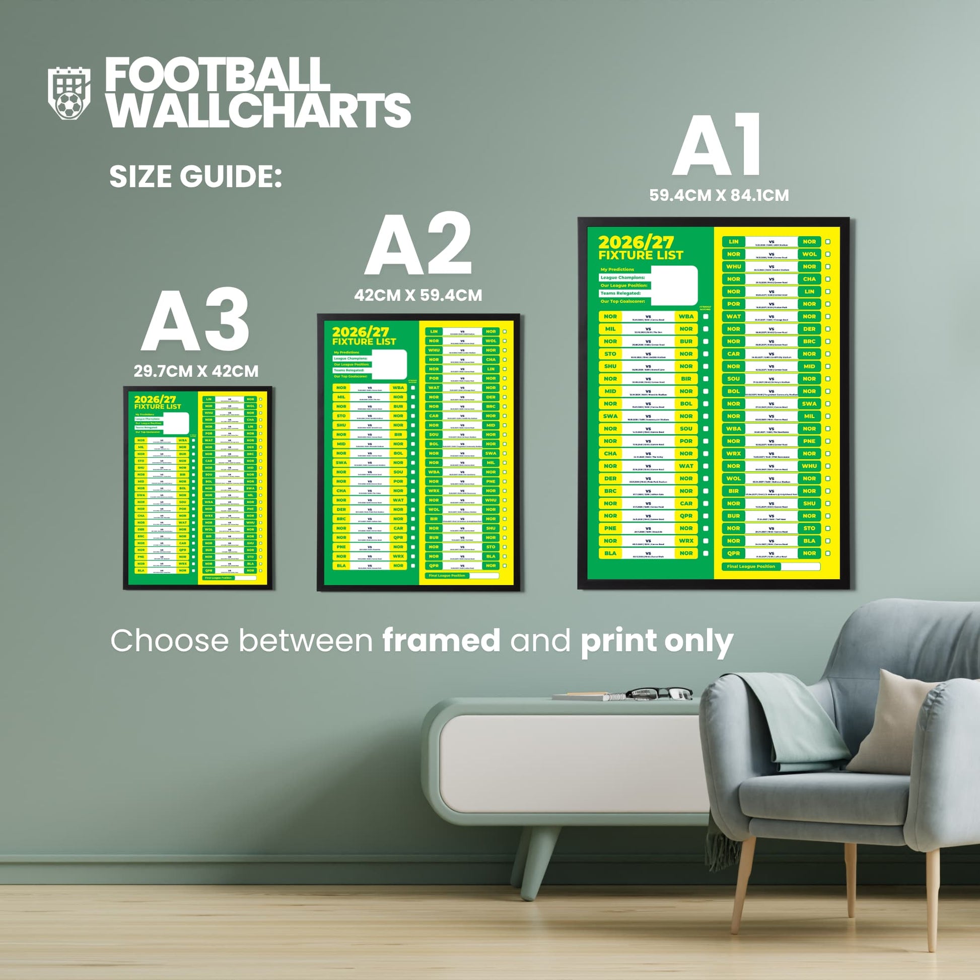 Norwich City — Size Chart