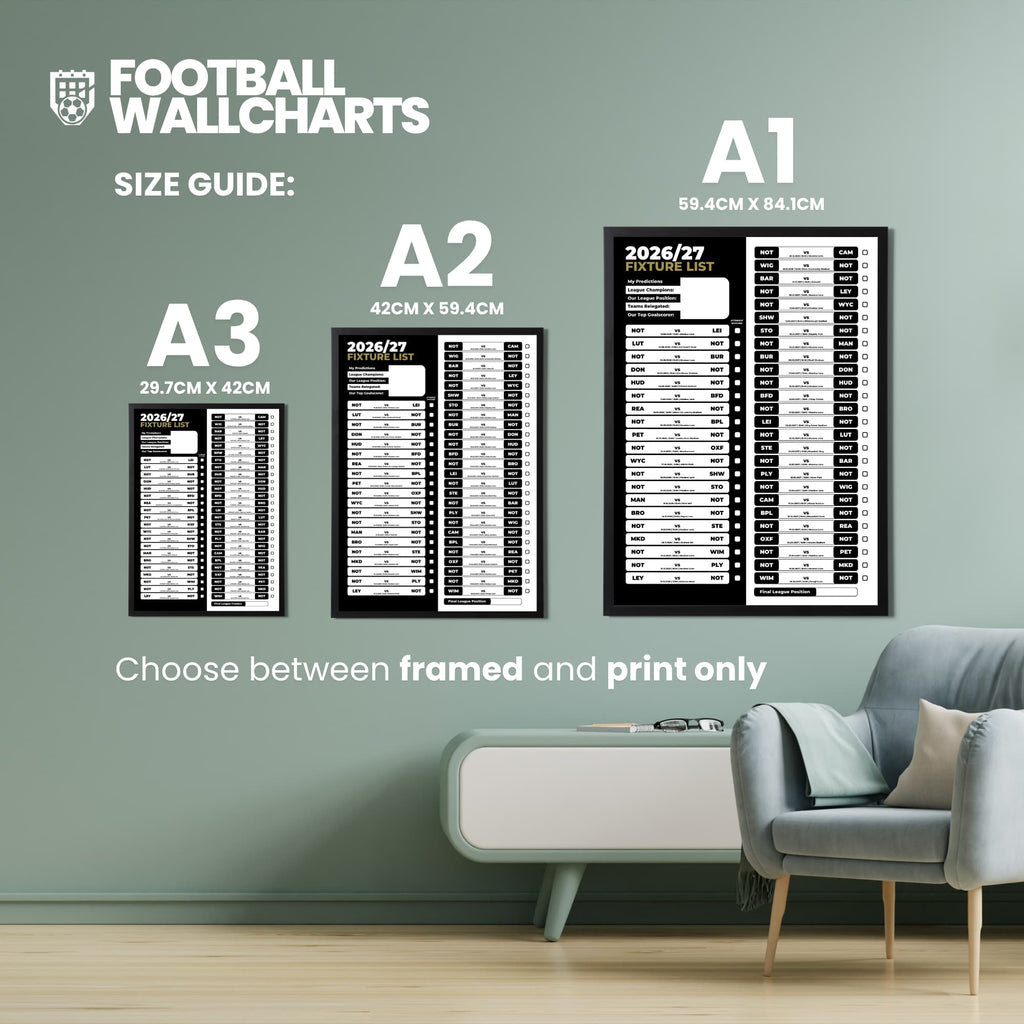 Notts County — Size Chart