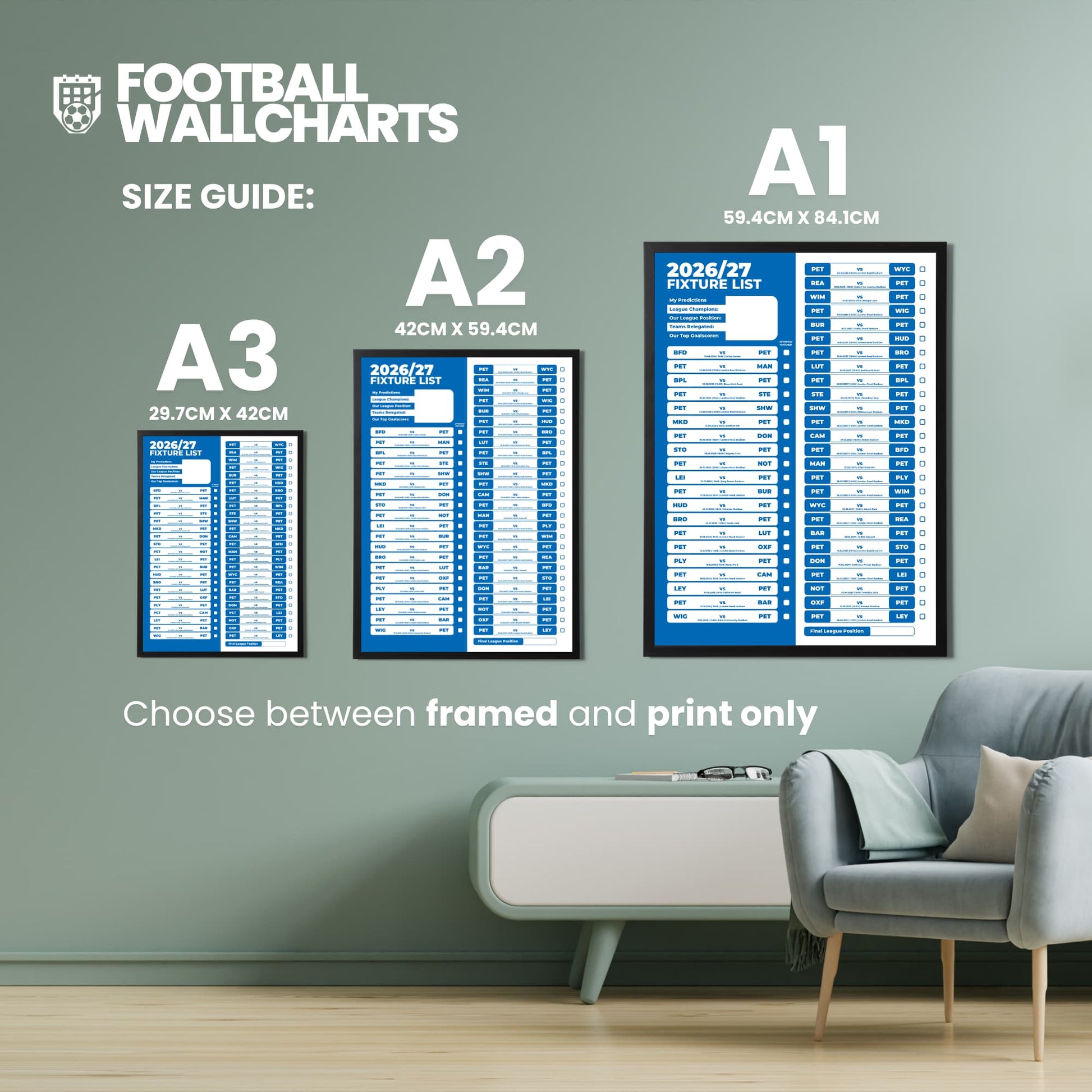 Peterborough United — Size Chart