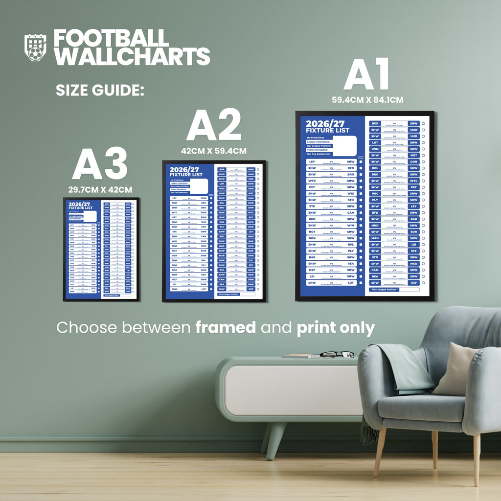 Sheffield Wednesday — Size Chart