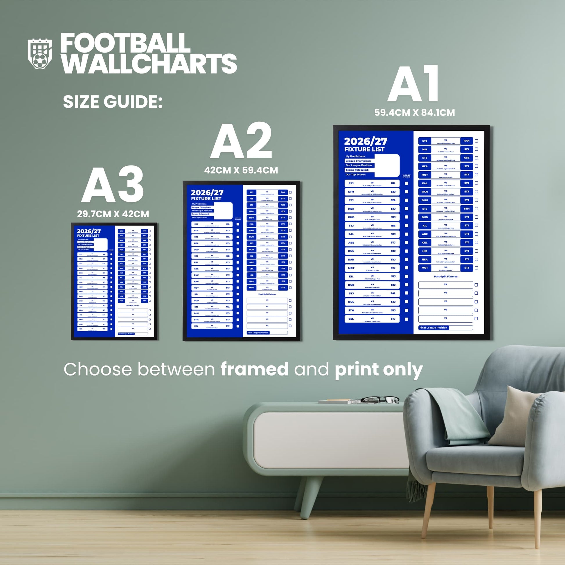 St Johnstone — Size Chart