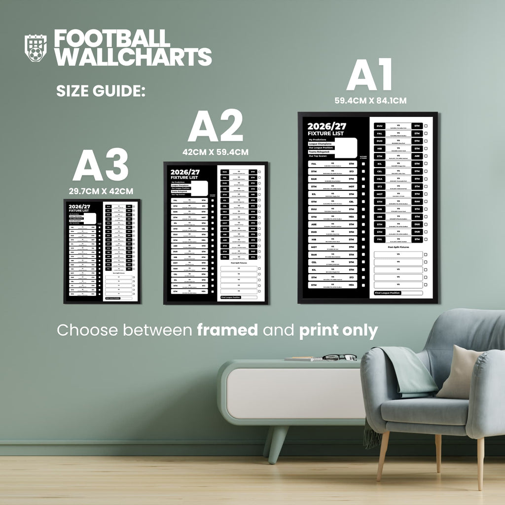 St Mirren — Size Chart