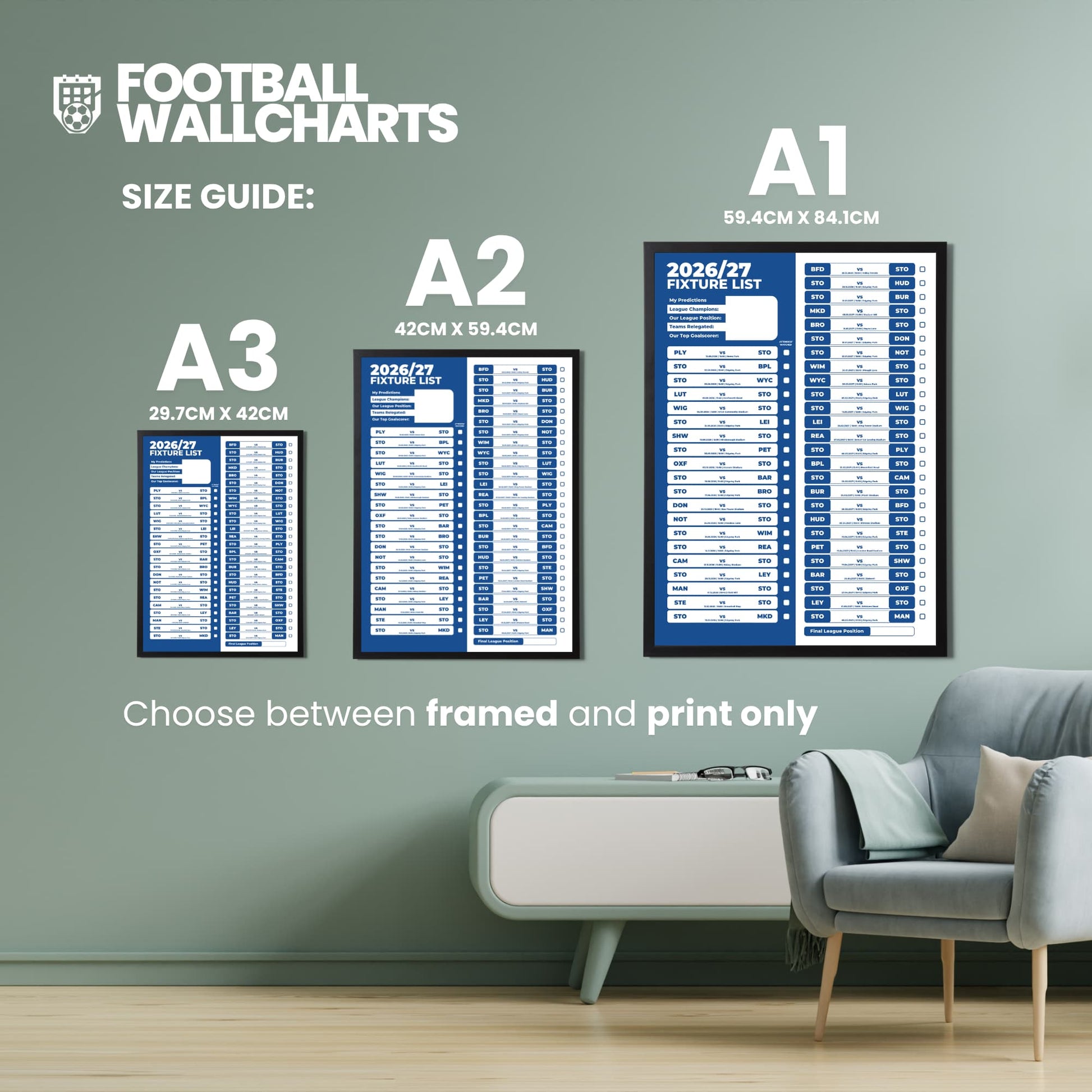 Stockport County — Size Chart