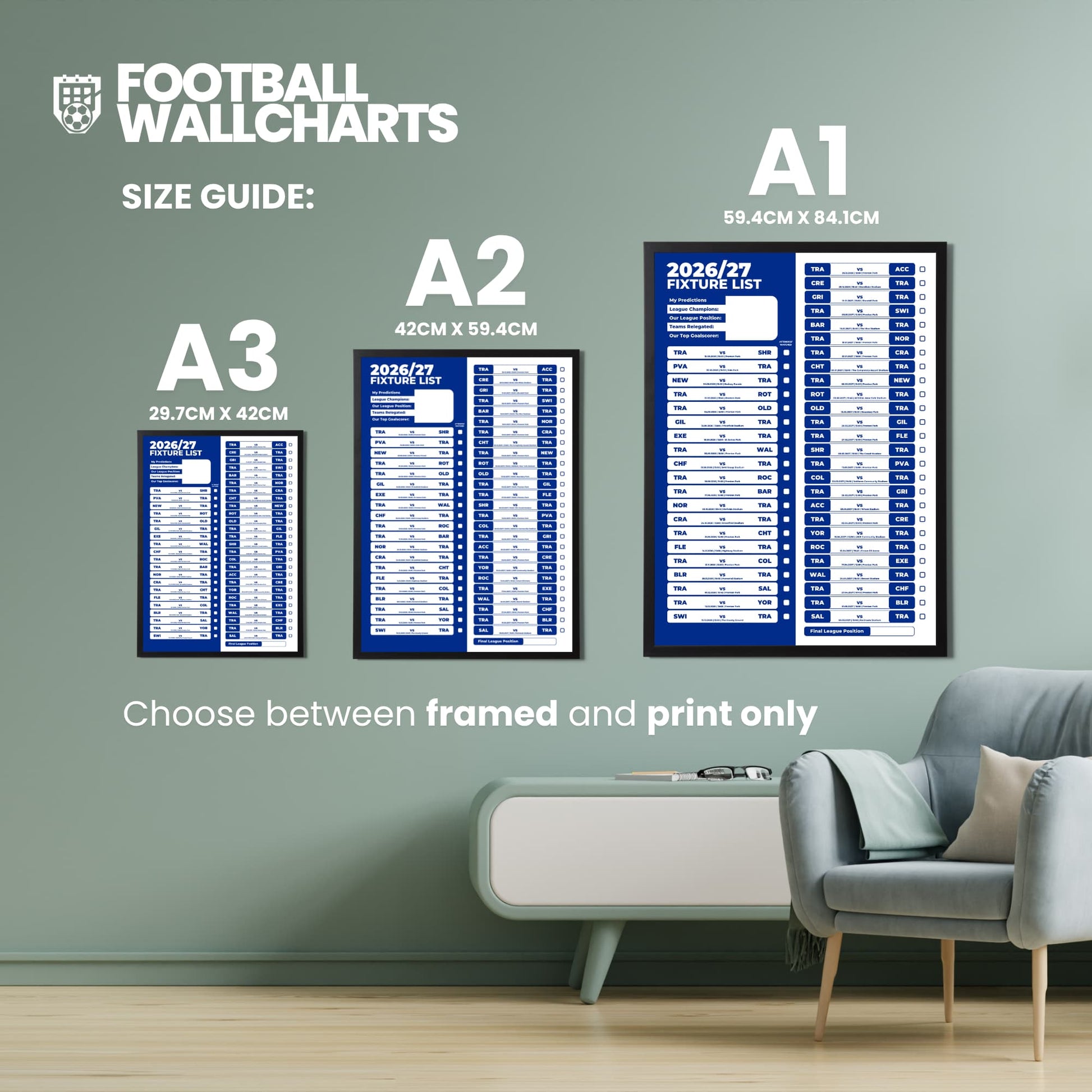 Tranmere Rovers — Size Chart