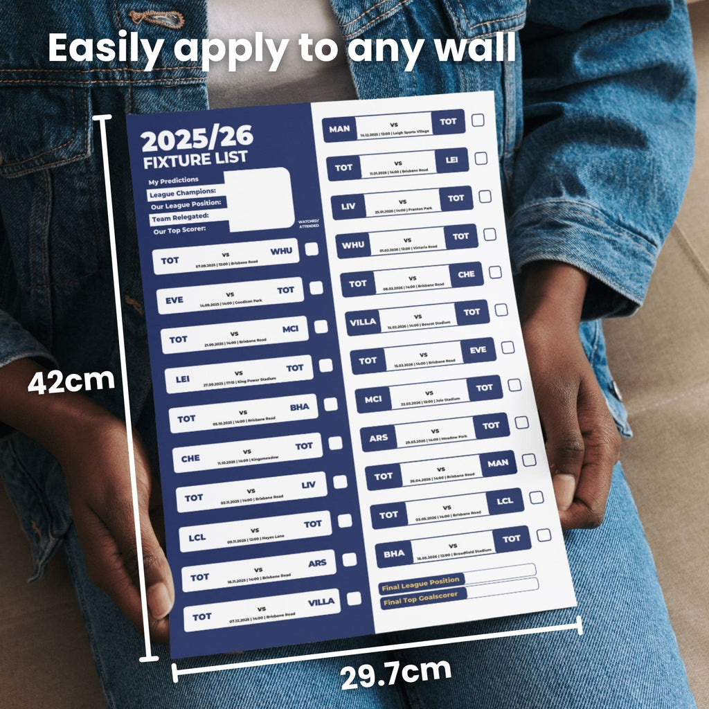 Women's Super League Clubs - 2025/26 Football Fixture Poster - A3 Size (29.7x42cm)