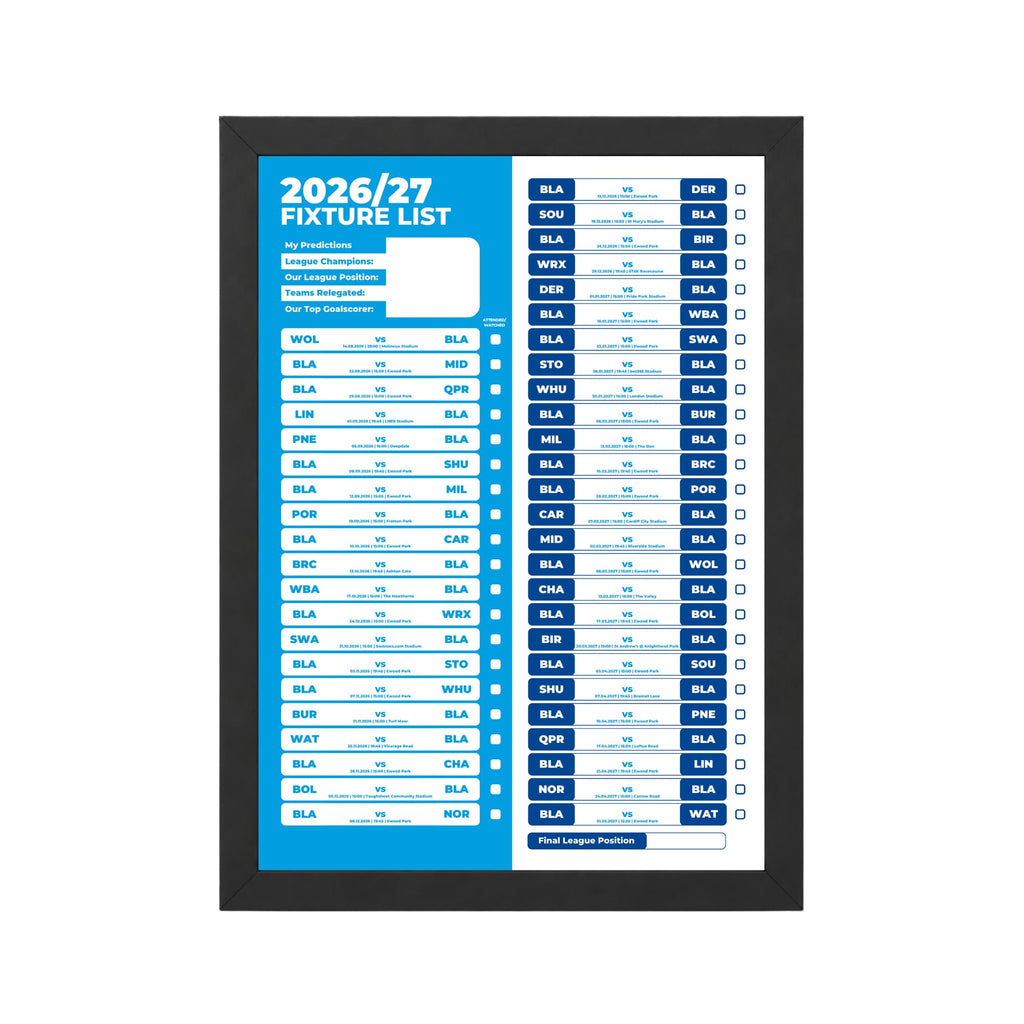 Blackburn Rovers — Black Frame Mockup
