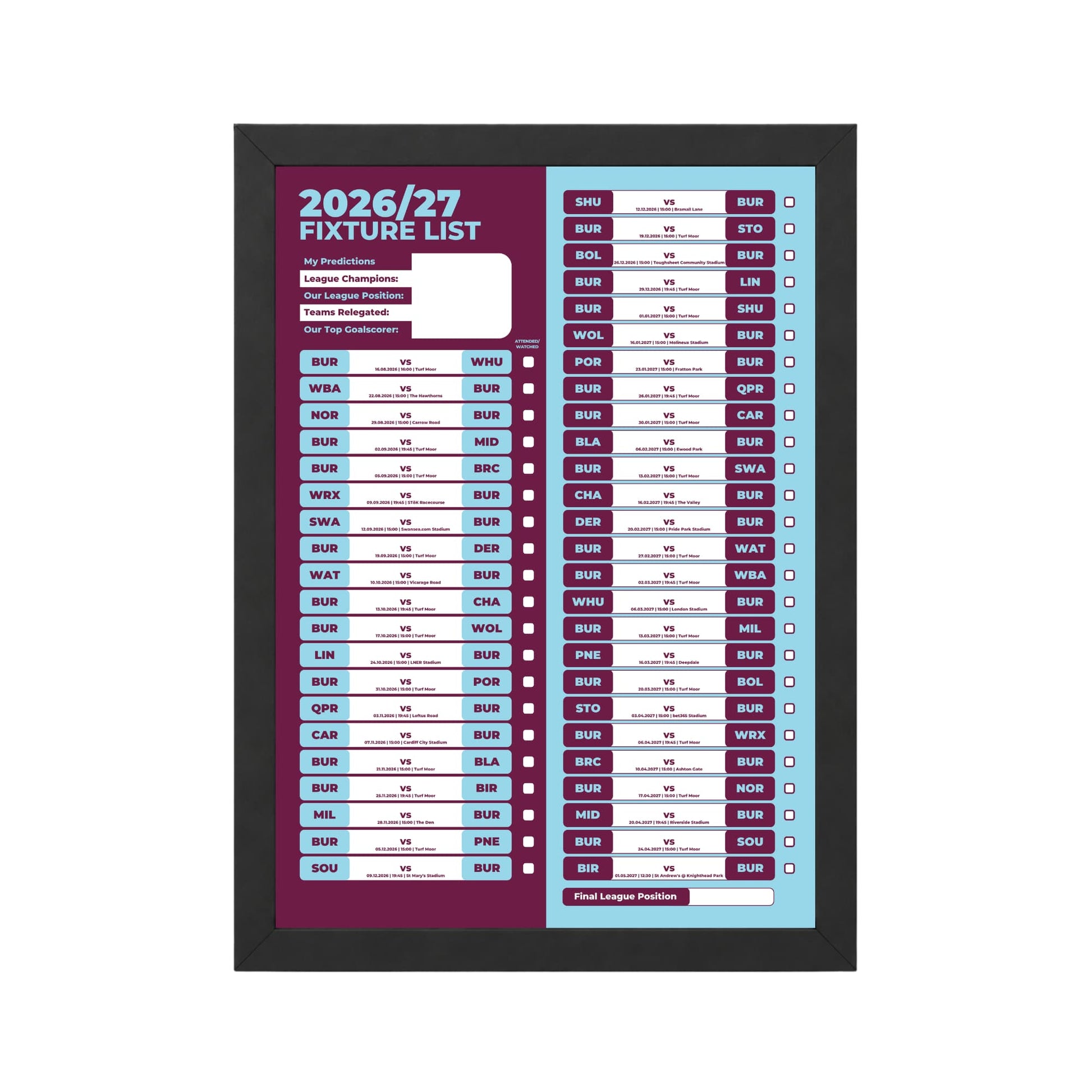 Burnley — Black Frame Mockup