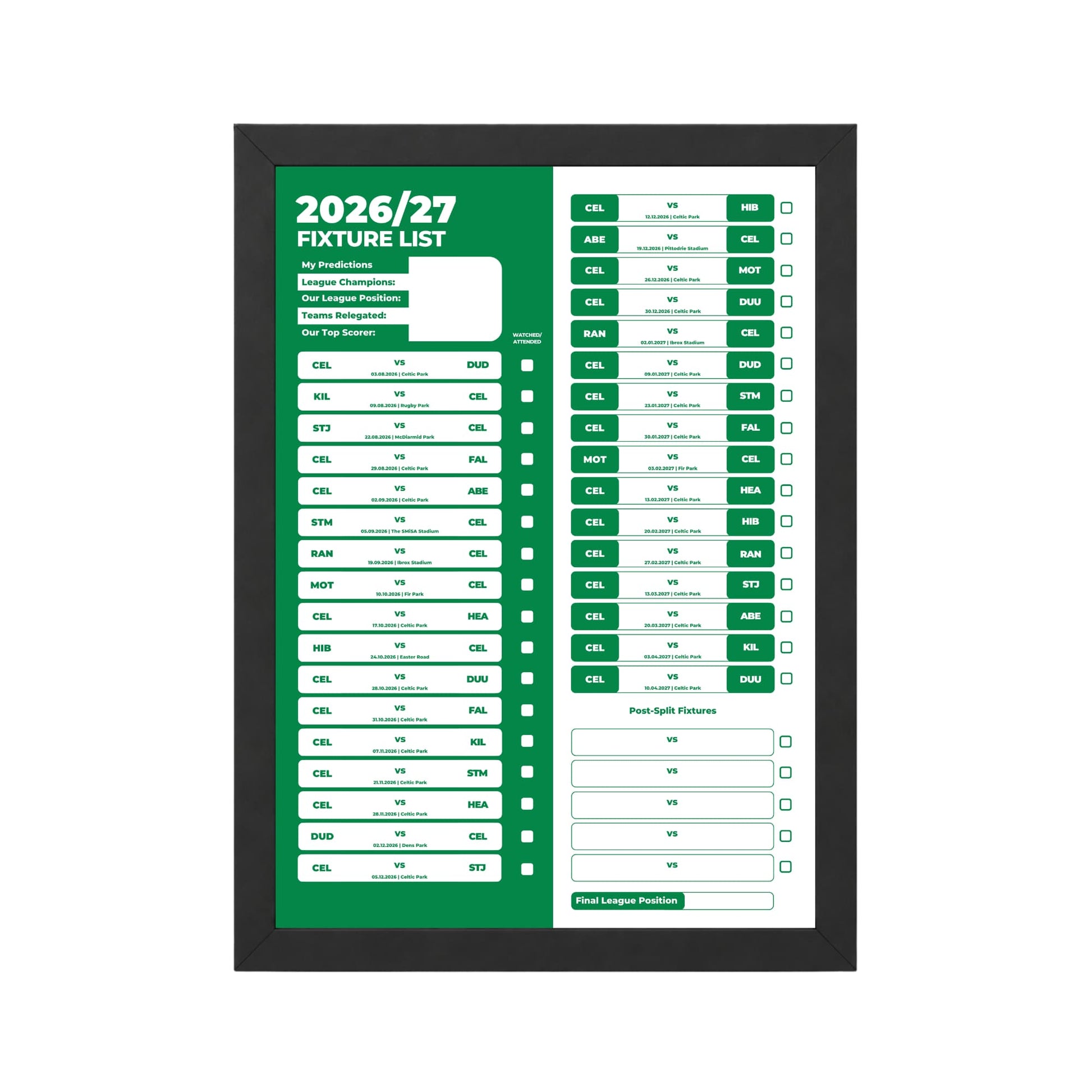 Celtic — Black Frame Mockup
