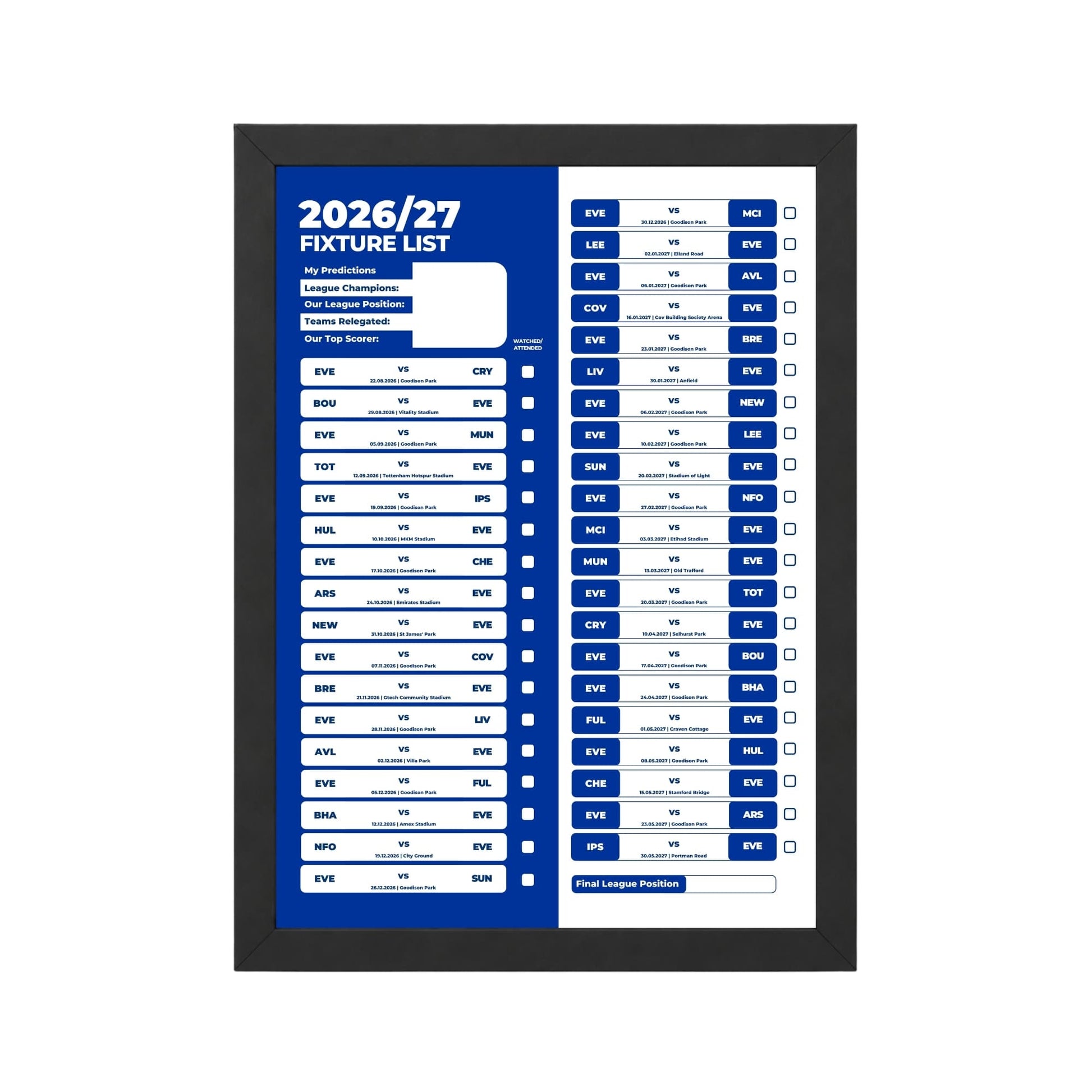 Everton — Black Frame Mockup