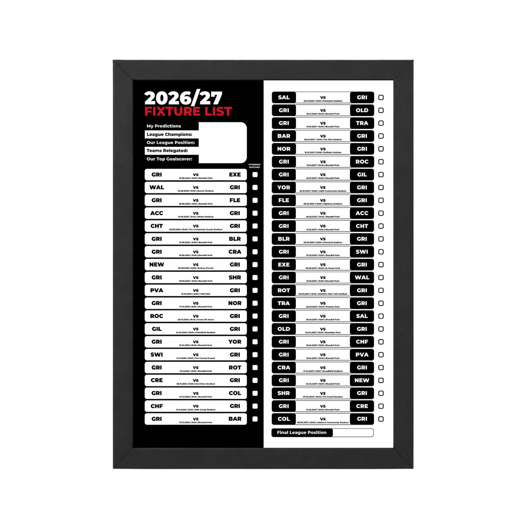 Grimsby Town — Black Frame Mockup