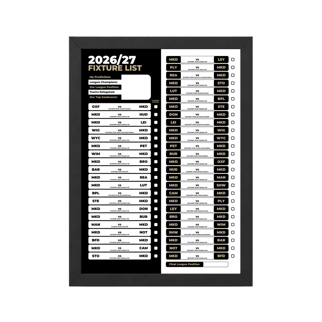 MK Dons — Black Frame Mockup