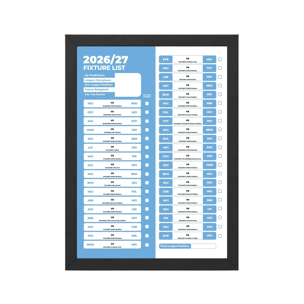Manchester City — Black Frame Mockup