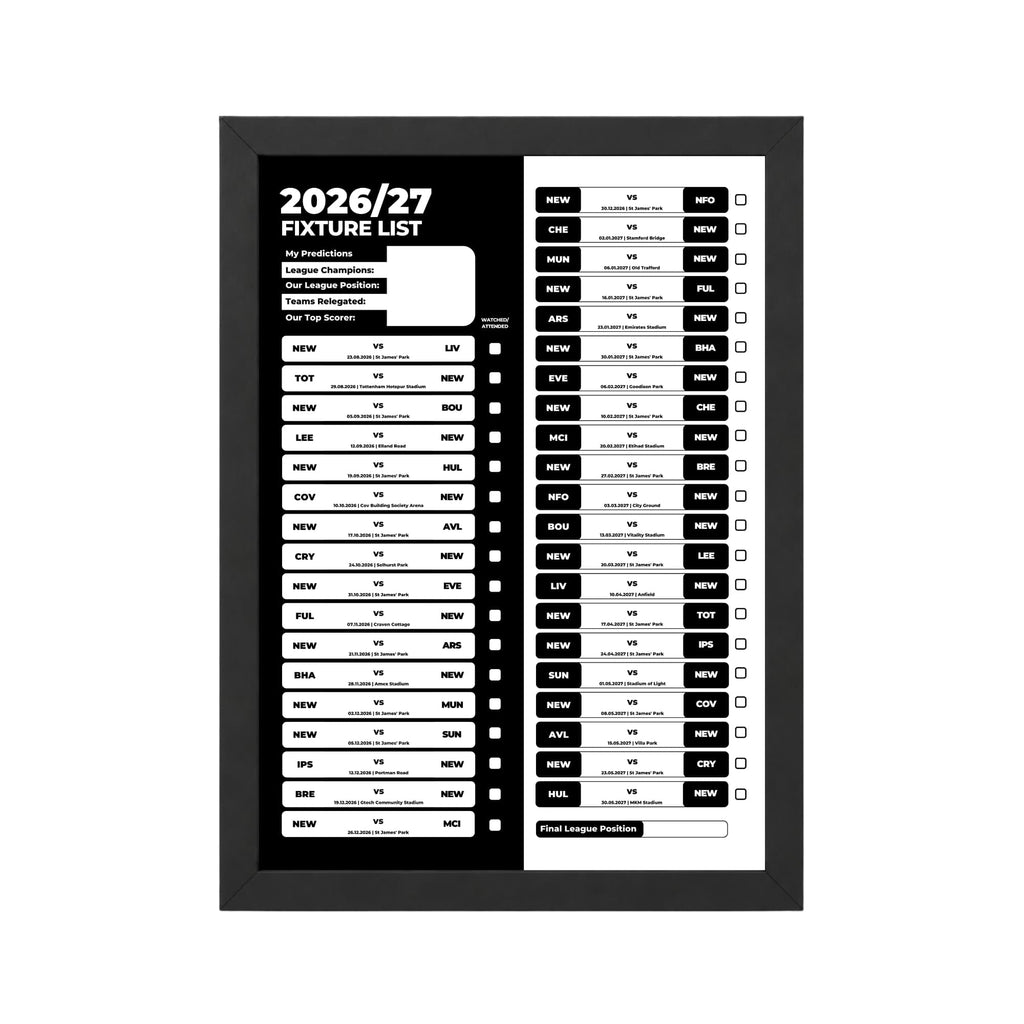 Newcastle United — Black Frame Mockup