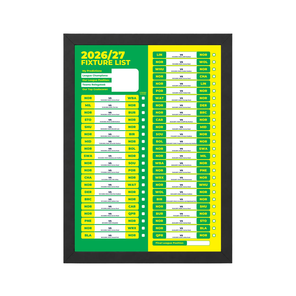 Norwich City — Black Frame Mockup