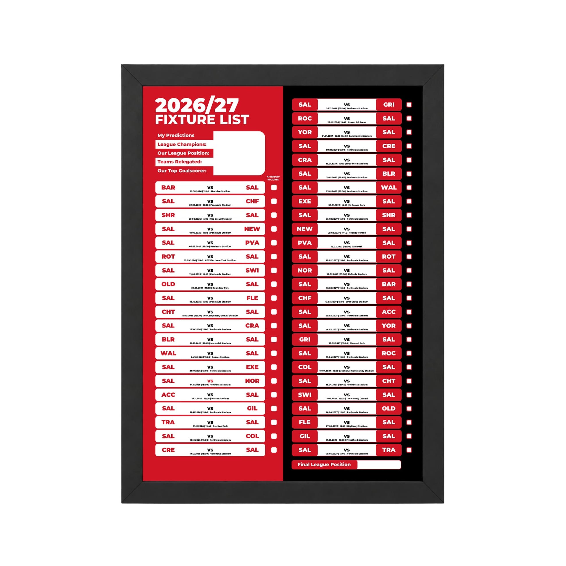 Salford City — Black Frame Mockup