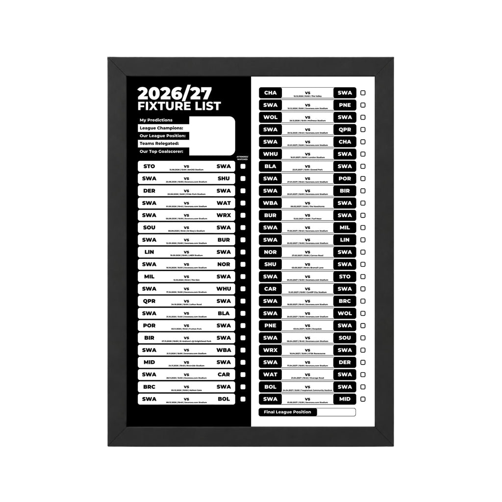 Swansea City — Black Frame Mockup