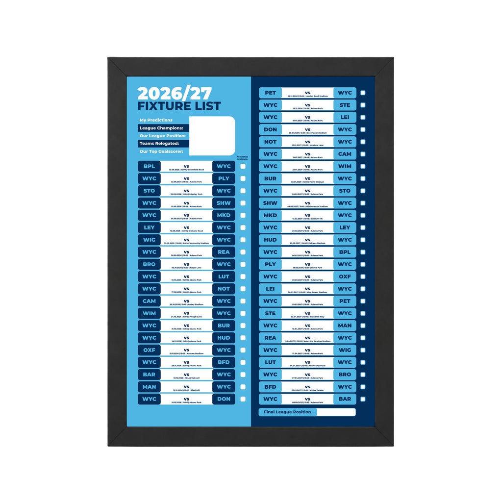 Wycombe Wanderers — Black Frame Mockup