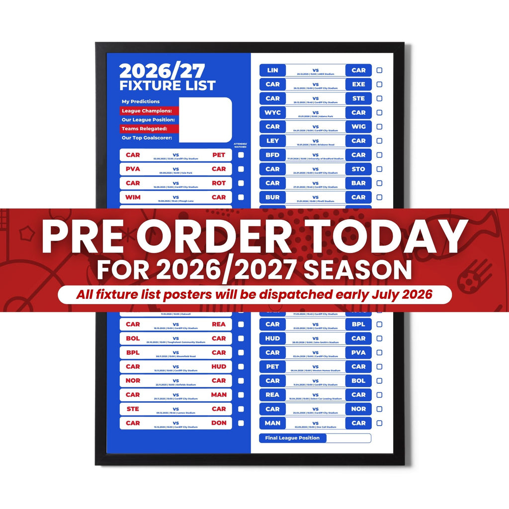 Pre Order Championship Clubs - 2026/27 Fixture Poster