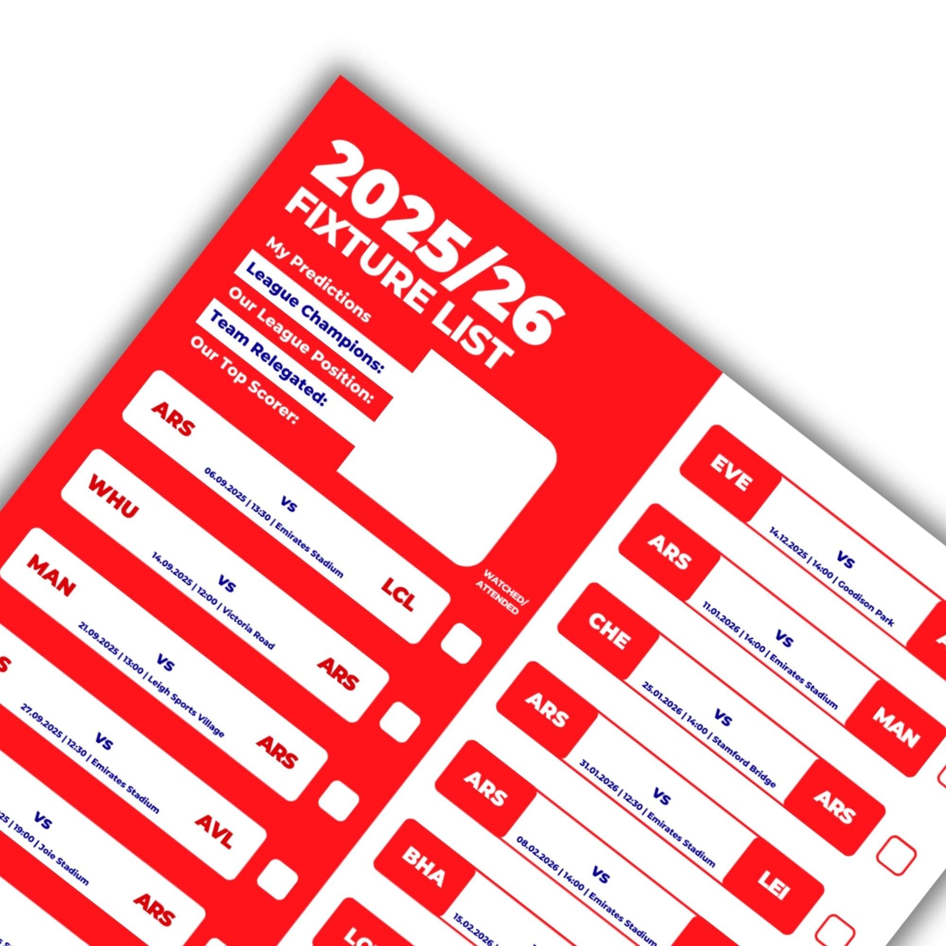 Women's Super League Clubs - 2025/26 Football Fixture Poster - A3 Size (29.7x42cm)