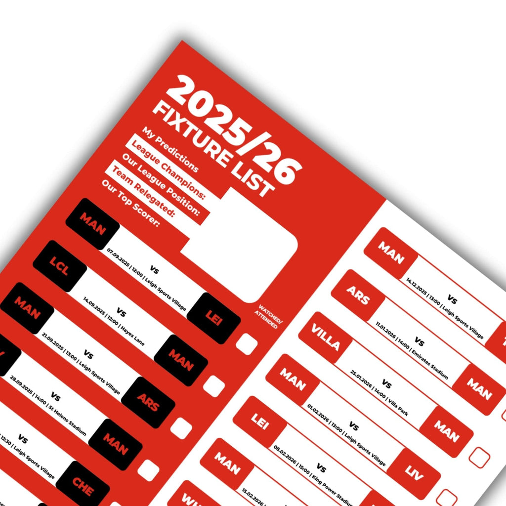 Women's Super League Clubs - 2025/26 Football Fixture Poster - A3 Size (29.7x42cm)