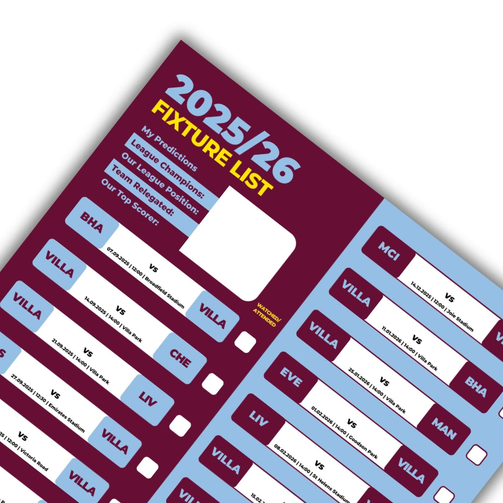 Women's Super League Clubs - 2025/26 Football Fixture Poster - A3 Size (29.7x42cm)