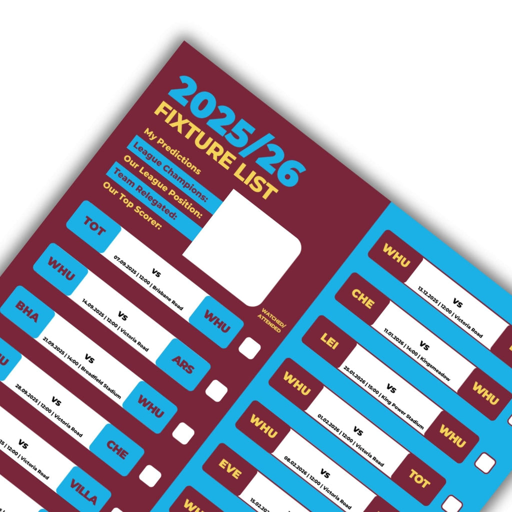 Women's Super League Clubs - 2025/26 Football Fixture Poster - A3 Size (29.7x42cm)