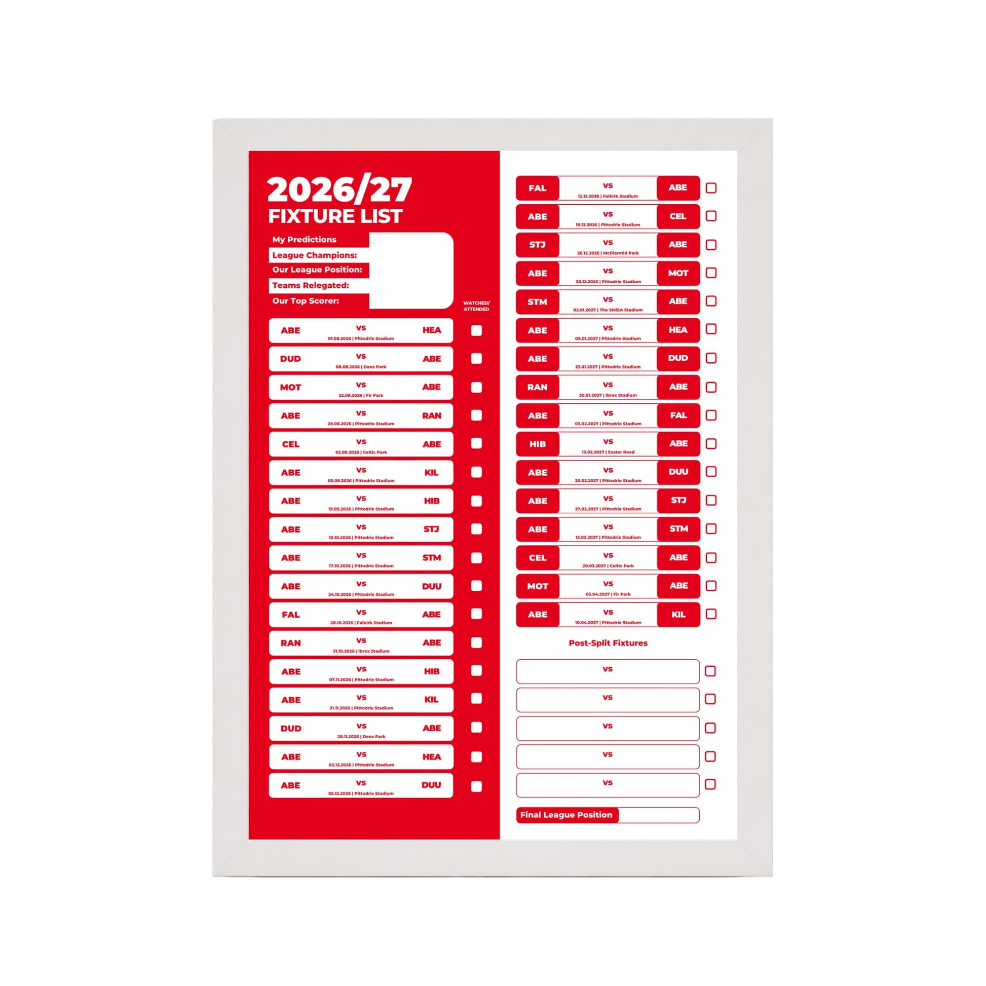 Aberdeen — White Frame Mockup
