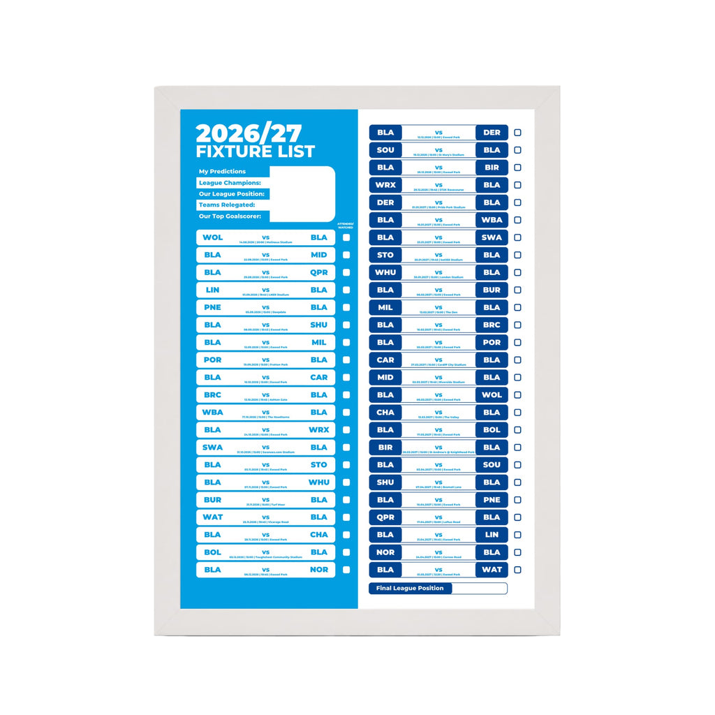 Blackburn Rovers — White Frame Mockup