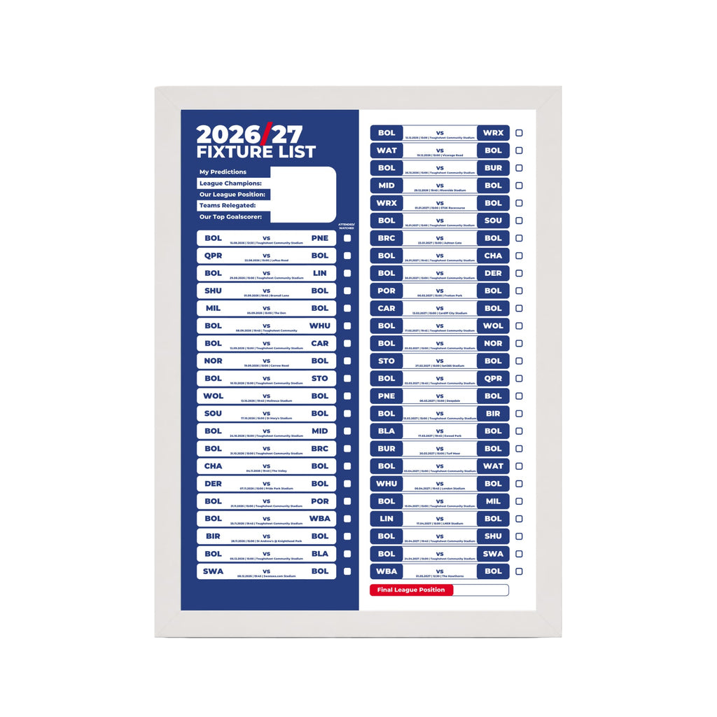 Bolton Wanderers — White Frame Mockup