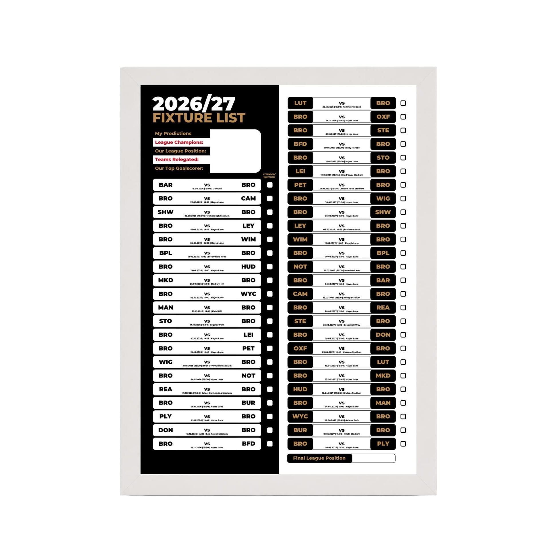 Bromley — White Frame Mockup