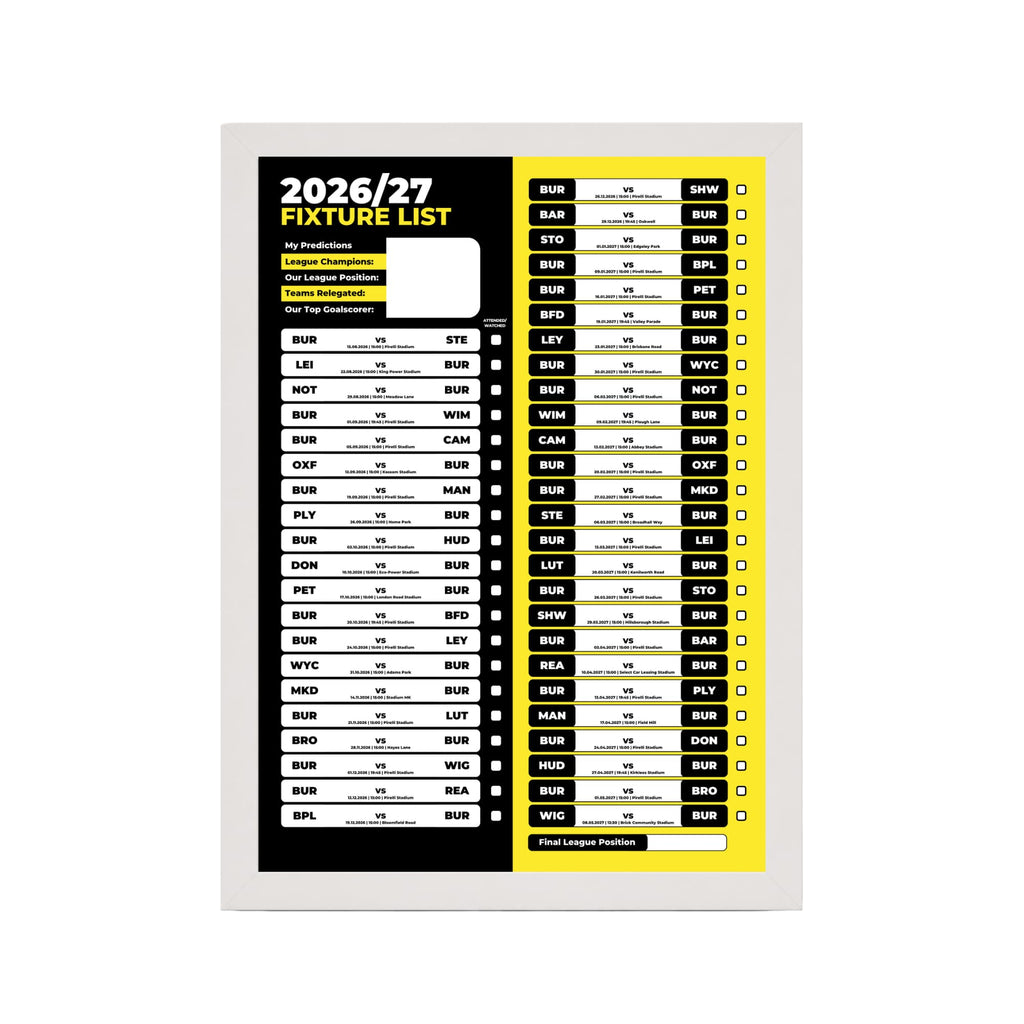 Burton Albion — White Frame Mockup