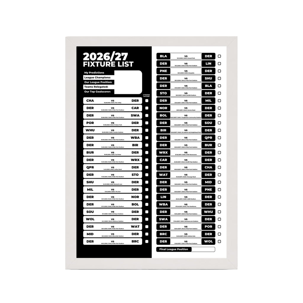 Derby County — White Frame Mockup