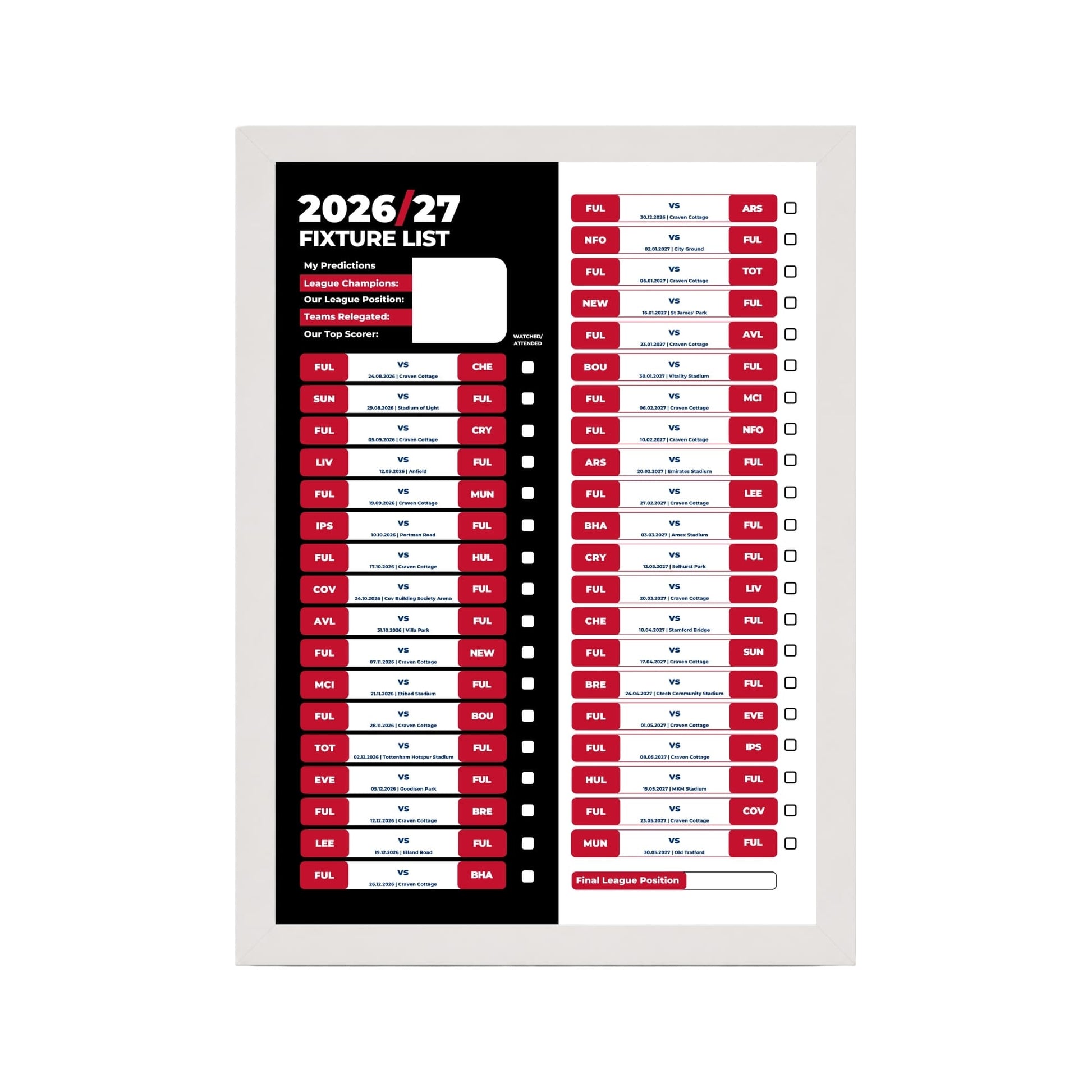 Fulham — White Frame Mockup