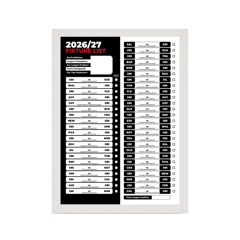 Grimsby Town — White Frame Mockup