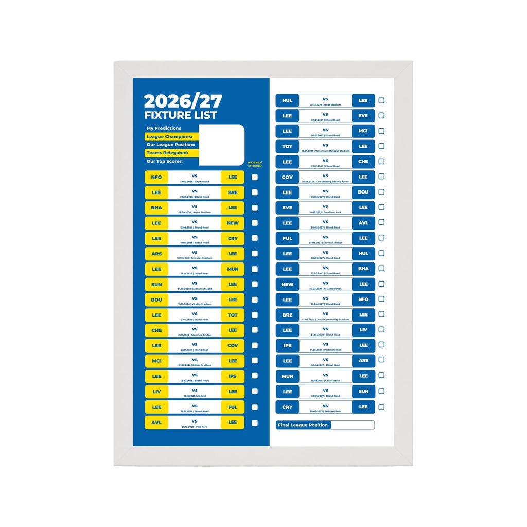 Leeds United — White Frame Mockup