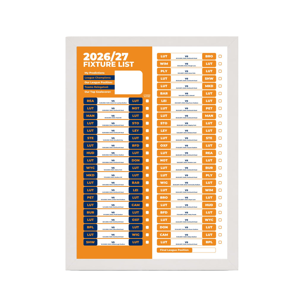Luton Town — White Frame Mockup