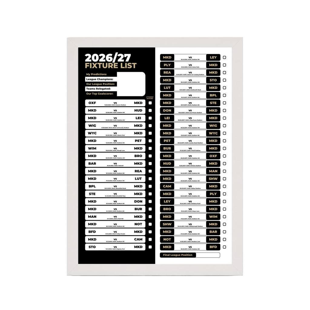 MK Dons — White Frame Mockup