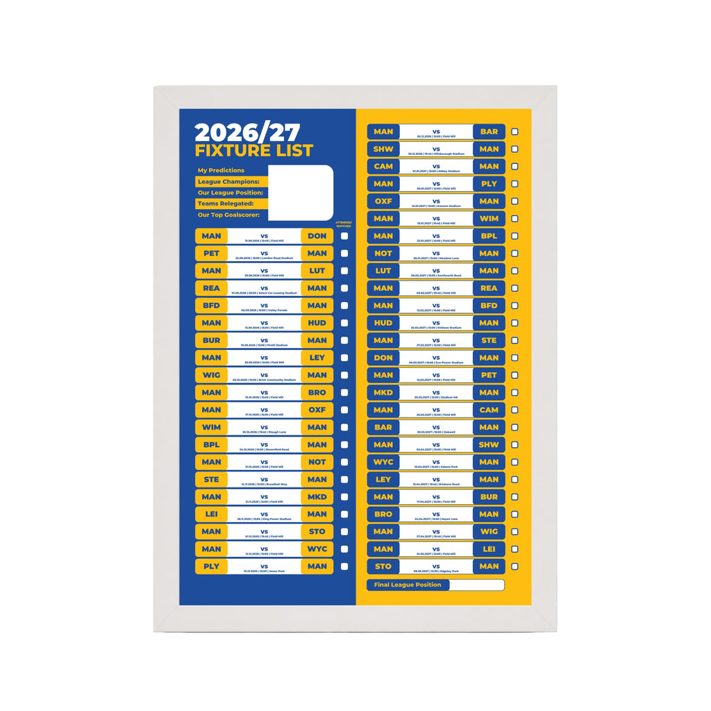 Mansfield Town — White Frame Mockup