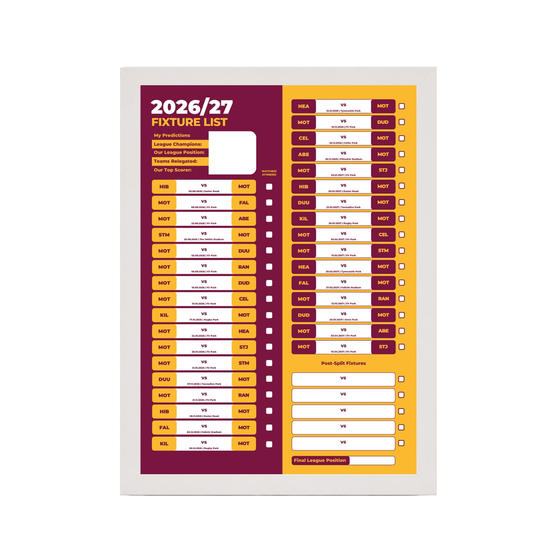 Motherwell — White Frame Mockup