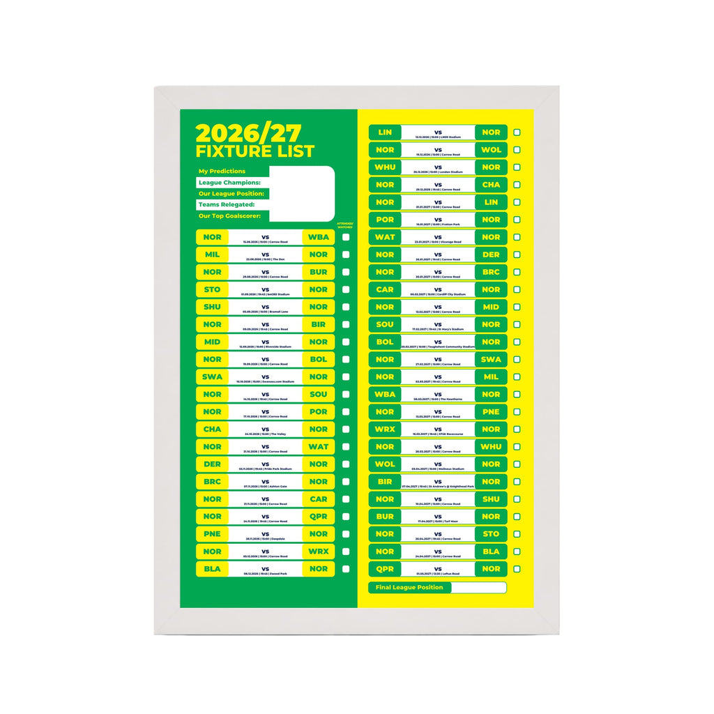 Norwich City — White Frame Mockup